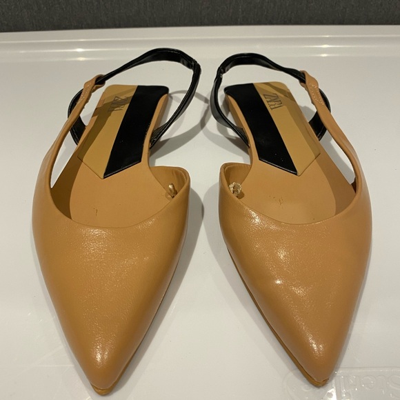 Open heeled Zara flats size 6 - Picture 2 of 4